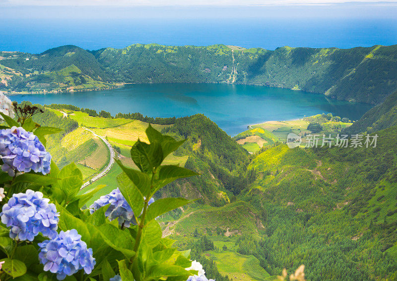 七城之湖-拉格阿达斯塞特cidades -圣米格尔岛，亚速尔群岛，葡萄牙